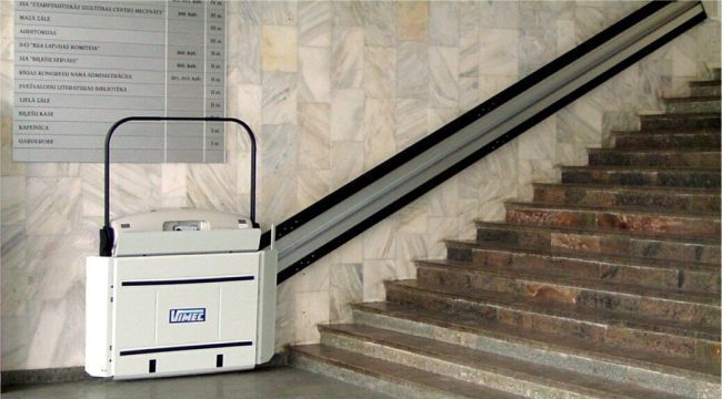 Vimec v64 inclined straight rail platform lift