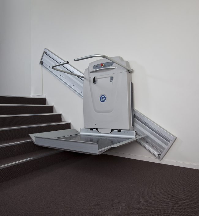 Supra Linea stairlift - A sleek and stylish Supra Linea model by Aussie Glide, exemplifying elegance and functionality in home mobility solutions